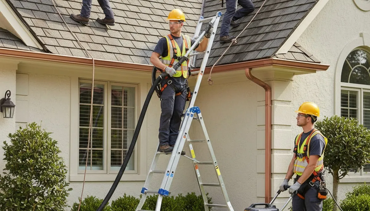 Professional gutter cleaning service in Spokane, WA for home protection and water damage prevention