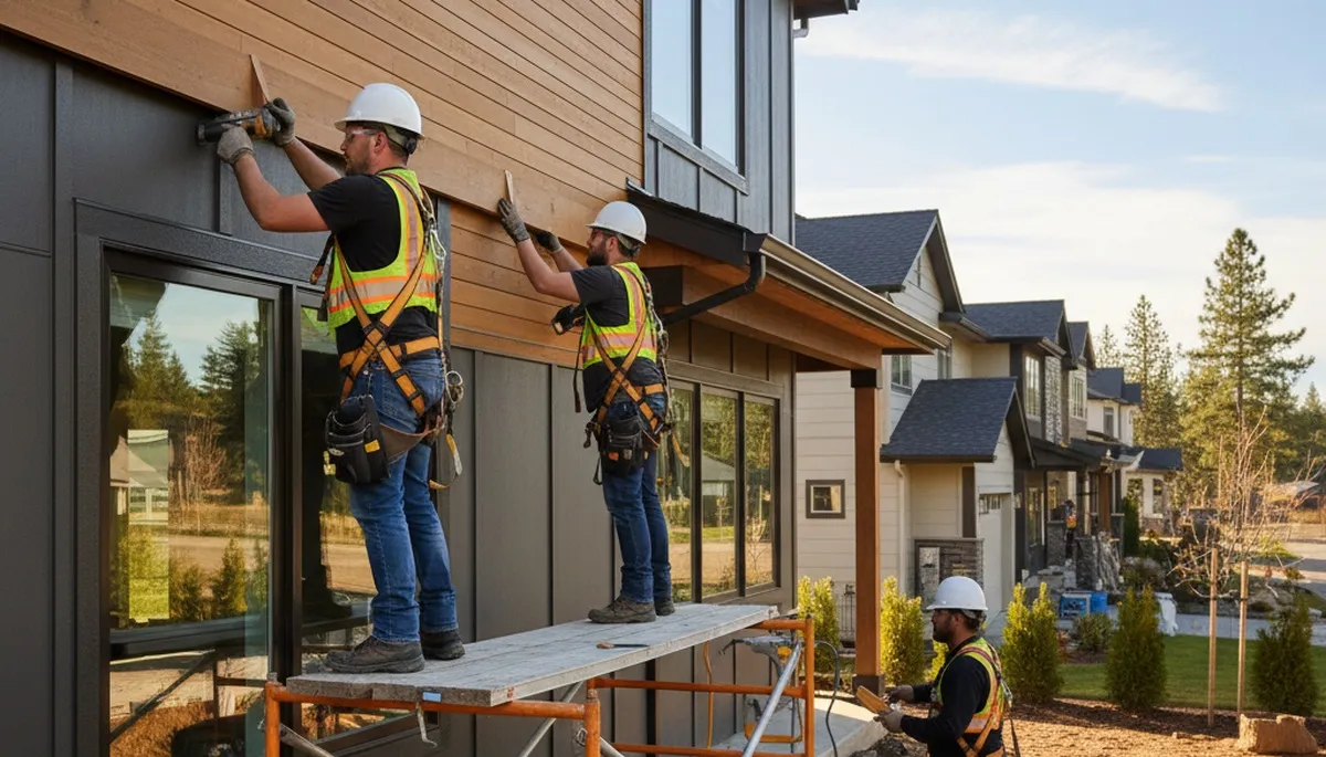 Vinyl siding installation for Spokane, WA homes by a professional siding contractor