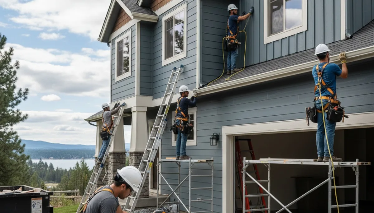 Vinyl siding installation in Spokane, WA by a professional siding contractor