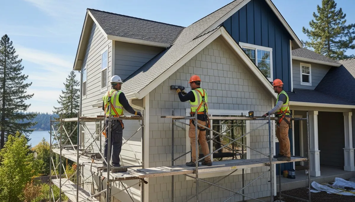 Vinyl siding installation in Spokane, WA for a residential exterior upgrade