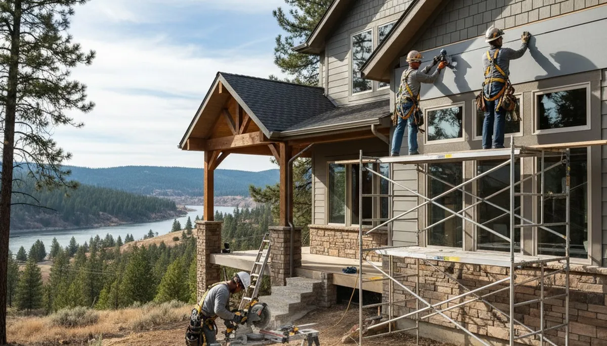 Vinyl siding installation in Spokane, WA for a residential exterior upgrade